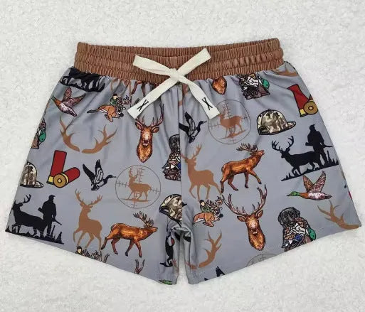 Boys' straight cut sports casual shorts in polyester, shown in multiple colour options.