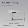 Black 120cm Nordic ceiling lamp with glass chandelier body and iron materials, 31W, for dining room or living room ceiling