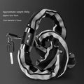 95cm zinc alloy bicycle chain lock in black or yellow with anti-hydraulic shear construction
