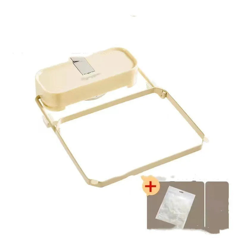 Dark green gold kitchen sink filter rack with suction cups and fine mesh for food waste collection