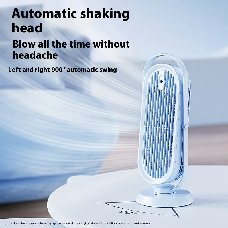 USB tower fan with humidification function in white, light blue or dark blue with remote control