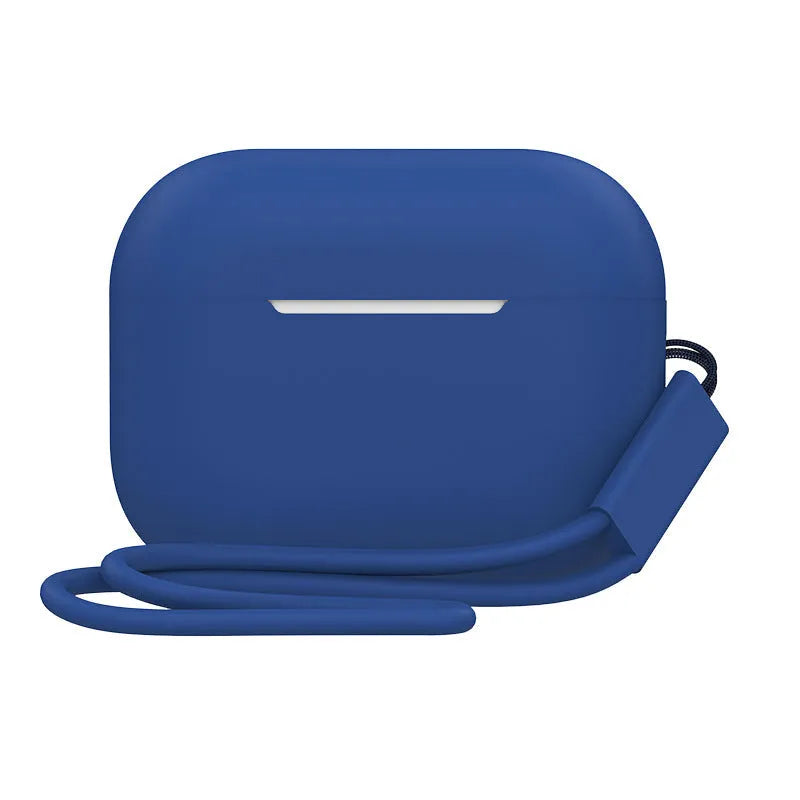 AirPods Pro 2 silicone protective case with attached lanyard in various solid colour options