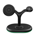 Black magnetic wireless charging stand with vertical phone holder and Type-C cable