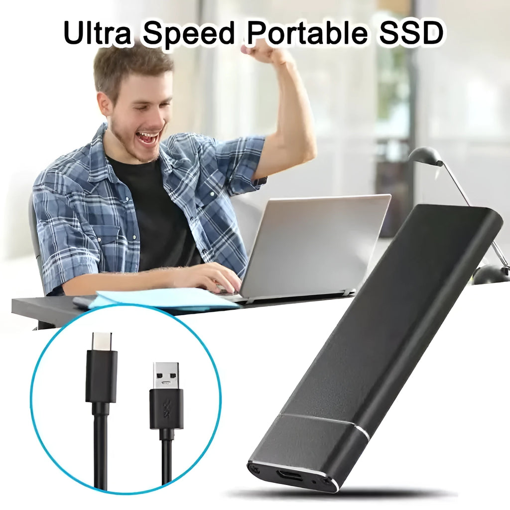 Ultra-thin 6TB SSD mobile hard disk with metal shell in five colour options