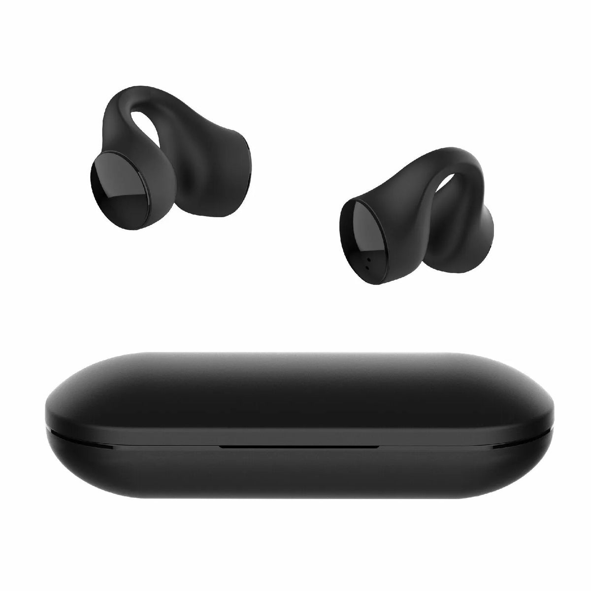 Open-ear clip-on Bluetooth headset, 11.2mm oscillator, 16.9g per earphone, black or white, USB Type charging