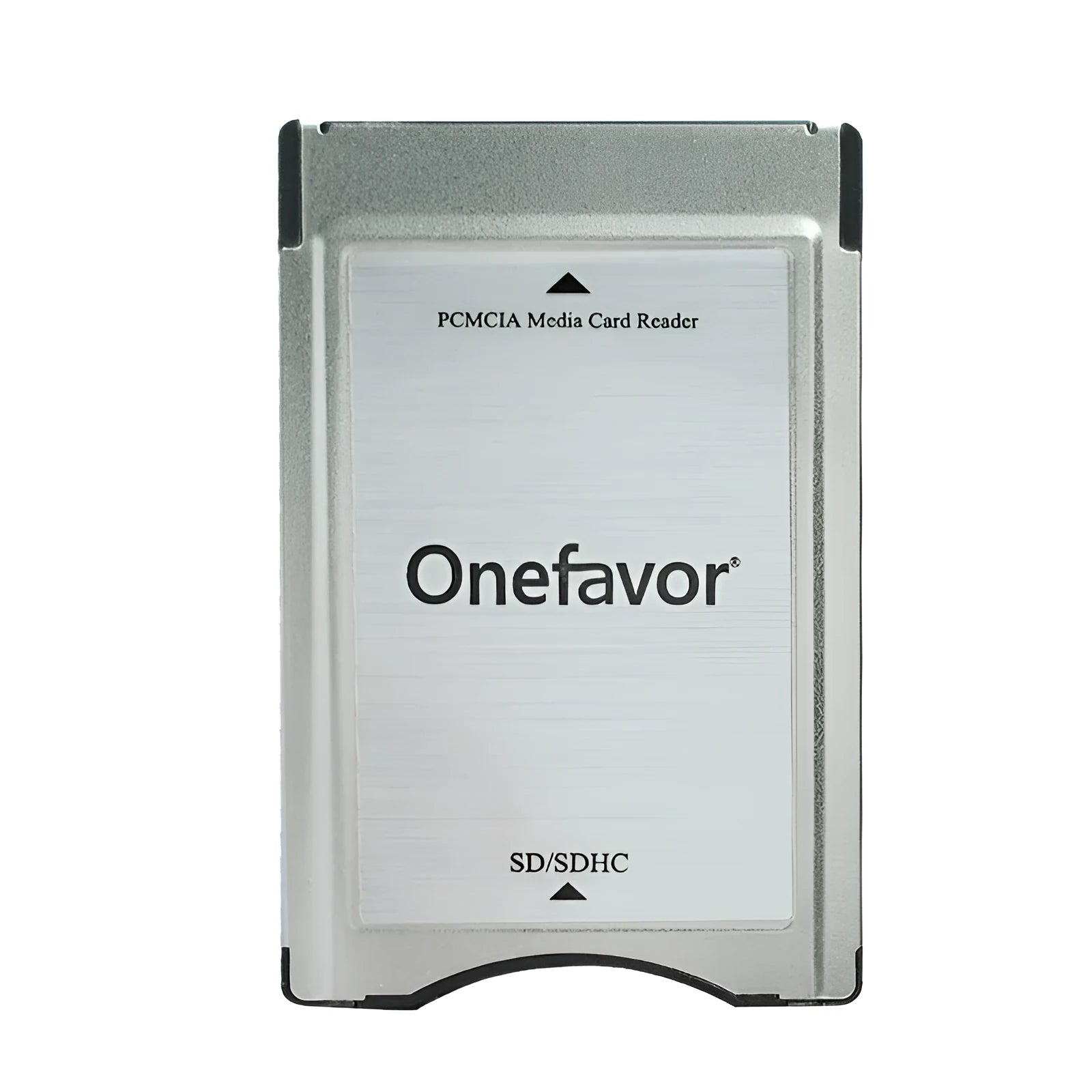 SD to PCMCIA adapter card with stainless steel housing and a 32GB SD card for Mercedes-Benz cars.
