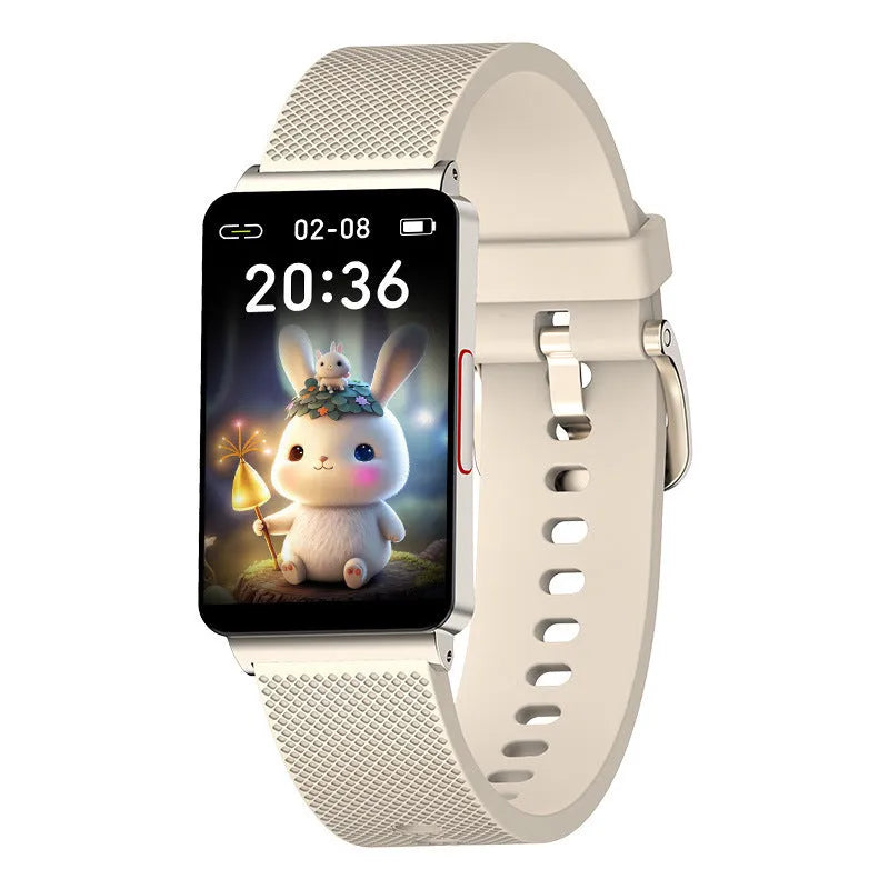 EP08 Smart Bracelet blood glucose monitor in black, gold, or silver with TPU strap