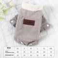 Lambswool grey fleece lined dog vest for winter warmth shown on a small dog.