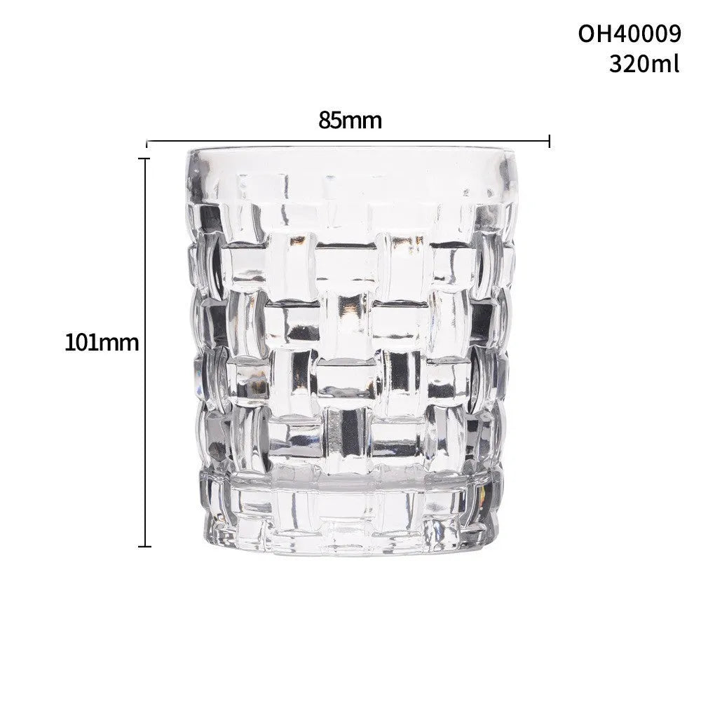 Crystal whiskey shot glass with thick bottom, shown in selected colour style.