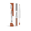 Dual-ended lip liner and lacquer pen showing two applicator tips and three colour shade options.