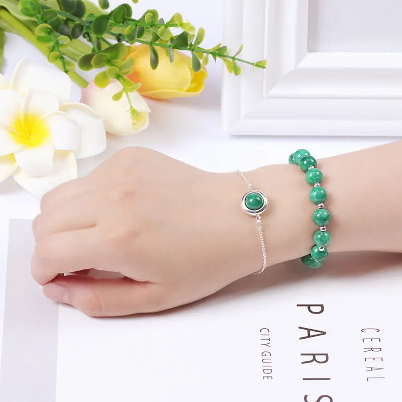 Double-layer women's bracelet with crystal beads and lucky charms in gold electroplated finish