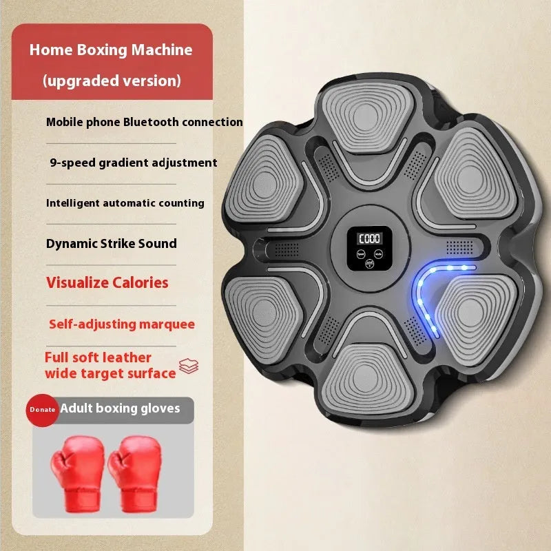 Smart music boxing wall target electronic training equipment with focus gloves in ABS plastic