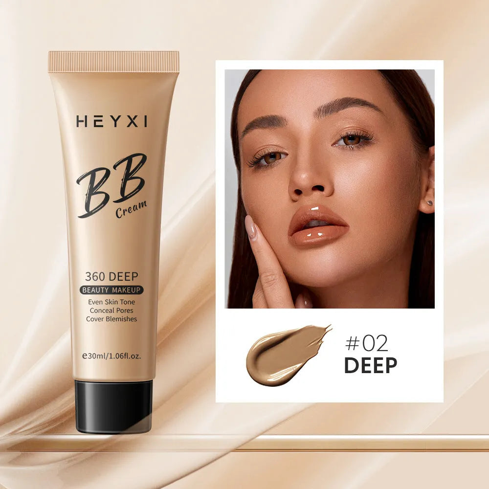Waterproof sweat-resistant BB cream cosmetic product showing four colour options