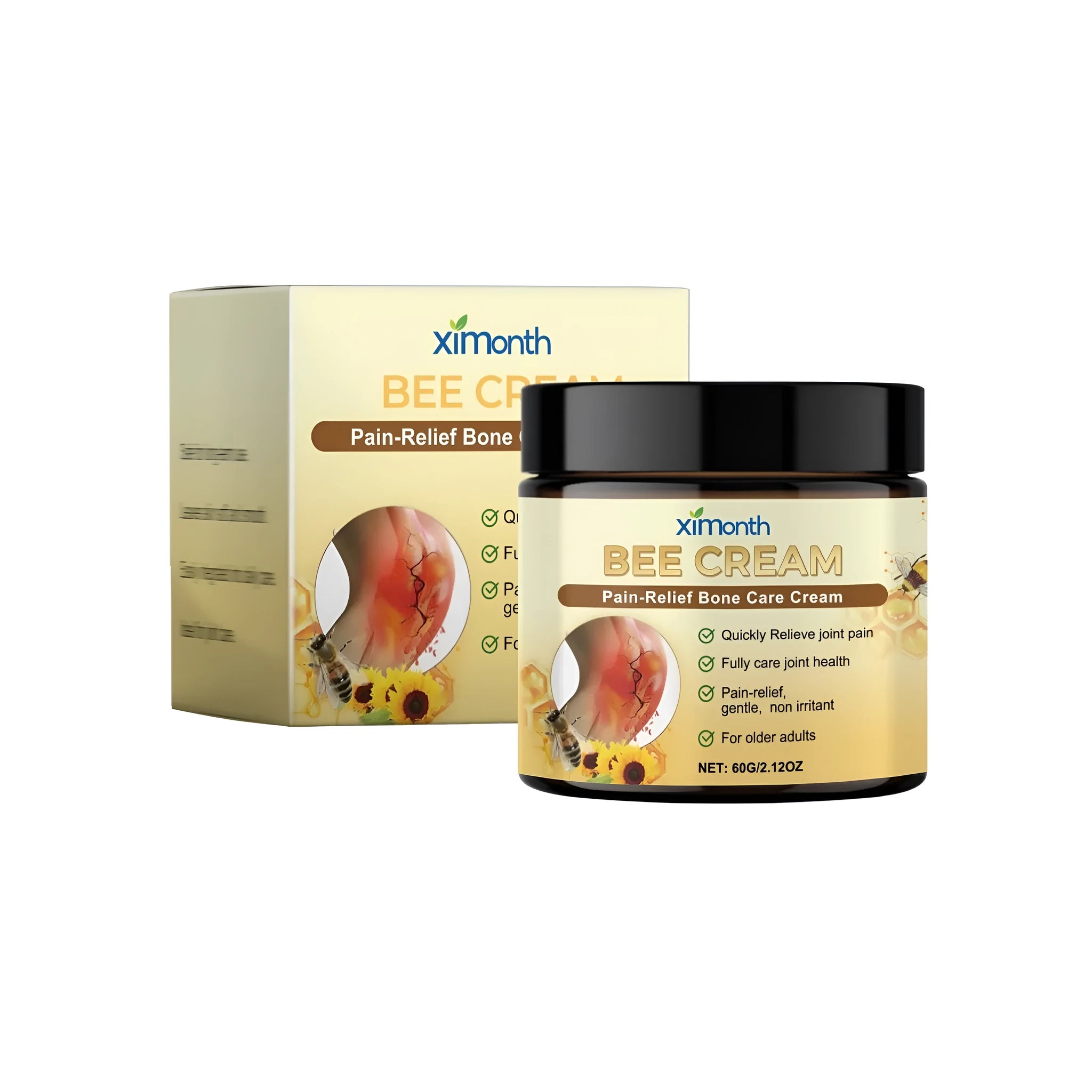 60g tube of pain-relief cream with bee venom, arnica and glucosamine formula