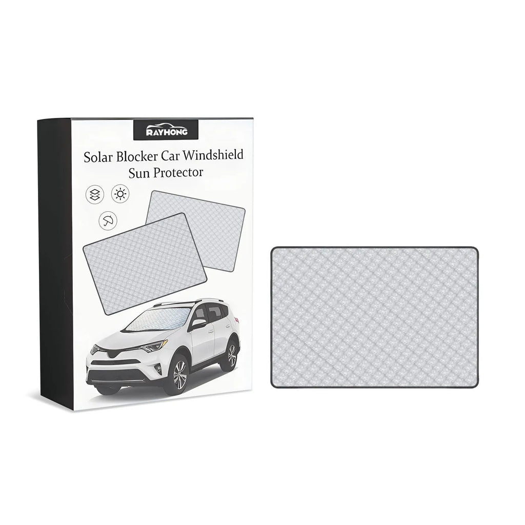 Aluminium film car windshield frost cover measuring 140 x 95 cm with nylon construction