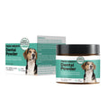 150g tin of mint-flavoured Fresh Teeth Cleaning Powder for dogs with sprinkle-on application.