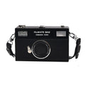Soft PU mini crossbody camera bag in a horizontal square design with an adjustable strap