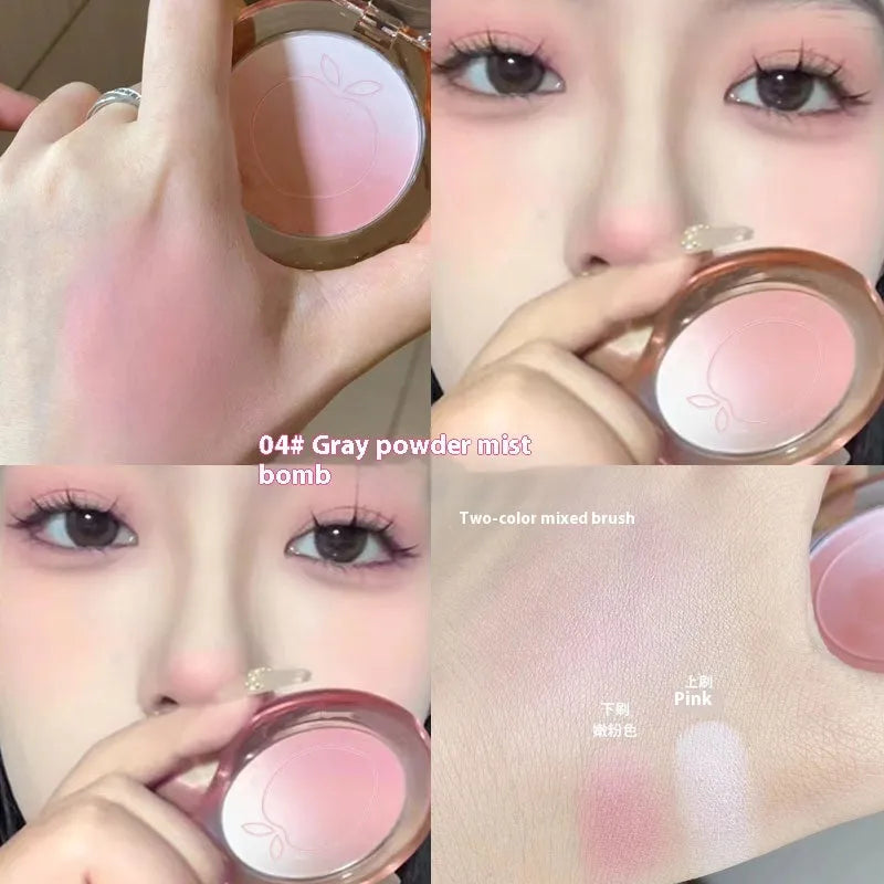 Matte finish powder blusher compact showing gradient colour design