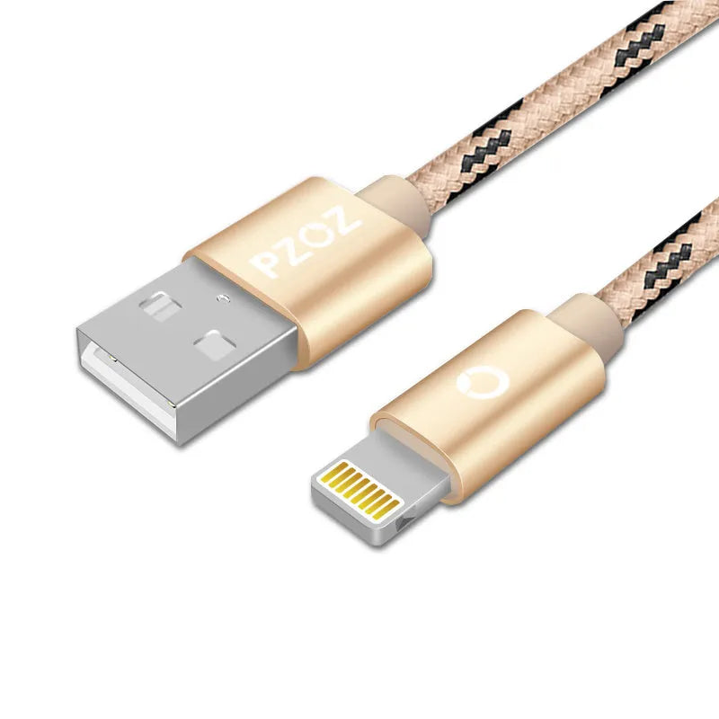 Apple MFI certified Lightning data cable in grey or silver colour, one metre length