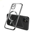 Magnetic suction electroplated phone case for Apple iPhone in solid colours