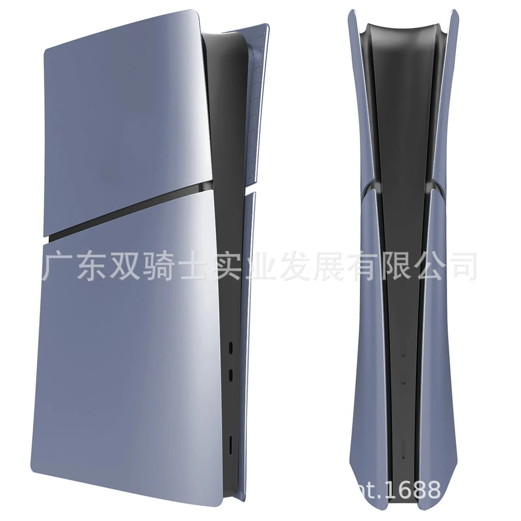 PS5 Slim ABS plastic protective replacement shell in various colours showing 25x24x6.5cm dimensions