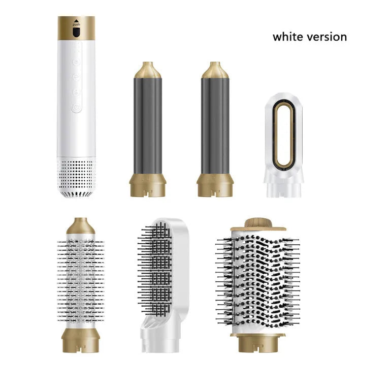 6 in 1 multifunctional hot air styling comb with leather case for curling and straightening hair