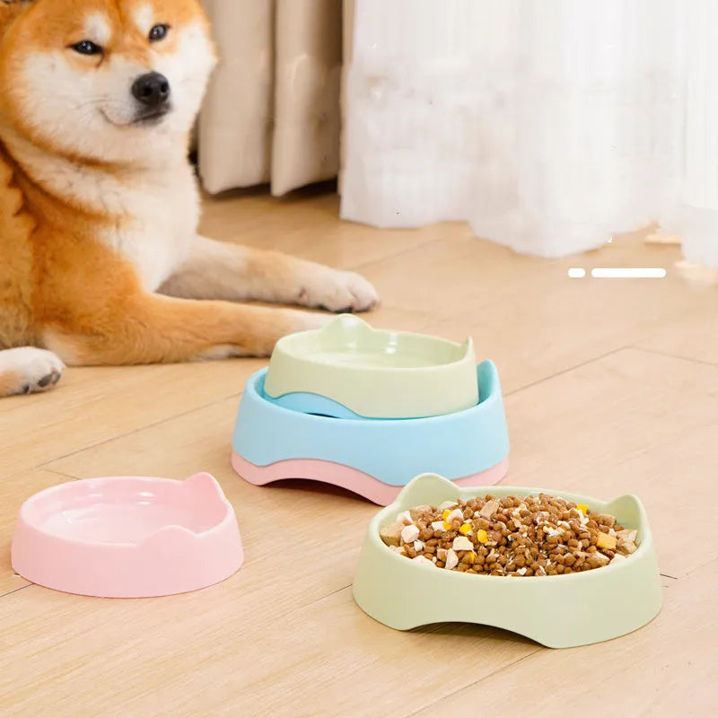 Ceramic dog slow feeder bowl with maze design in blue colour for controlling fast eating
