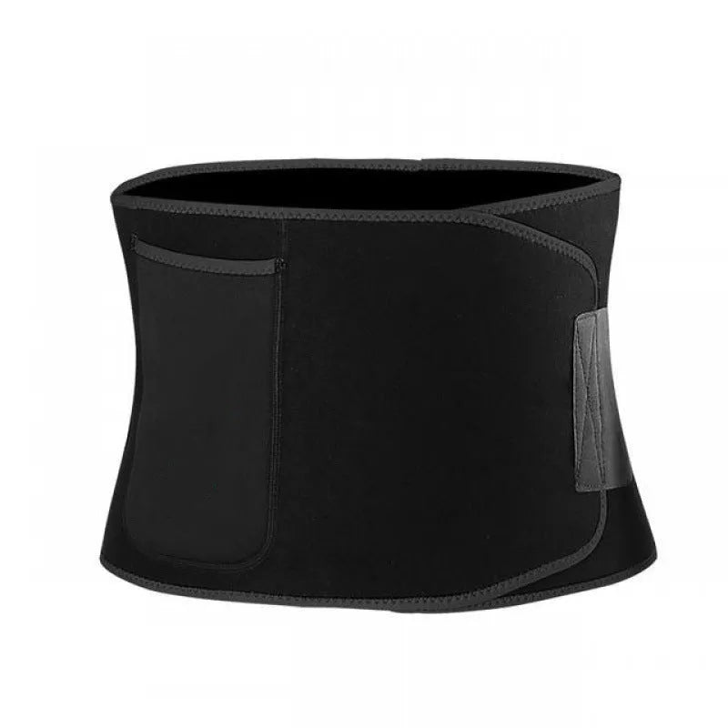 Black adult waist and abdominal girdle belt for yoga fitness and body shaping