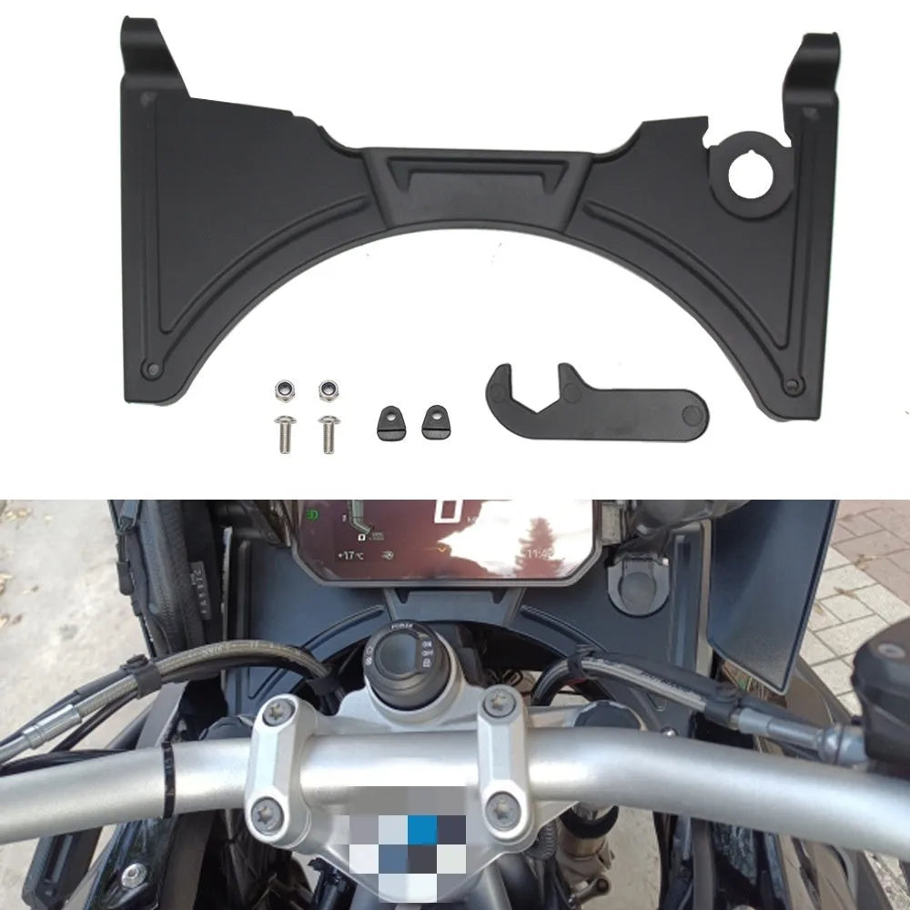 Gloss black ABS plastic cockpit fairing for BMW R1250GS motorcycle, model MO-CH003
