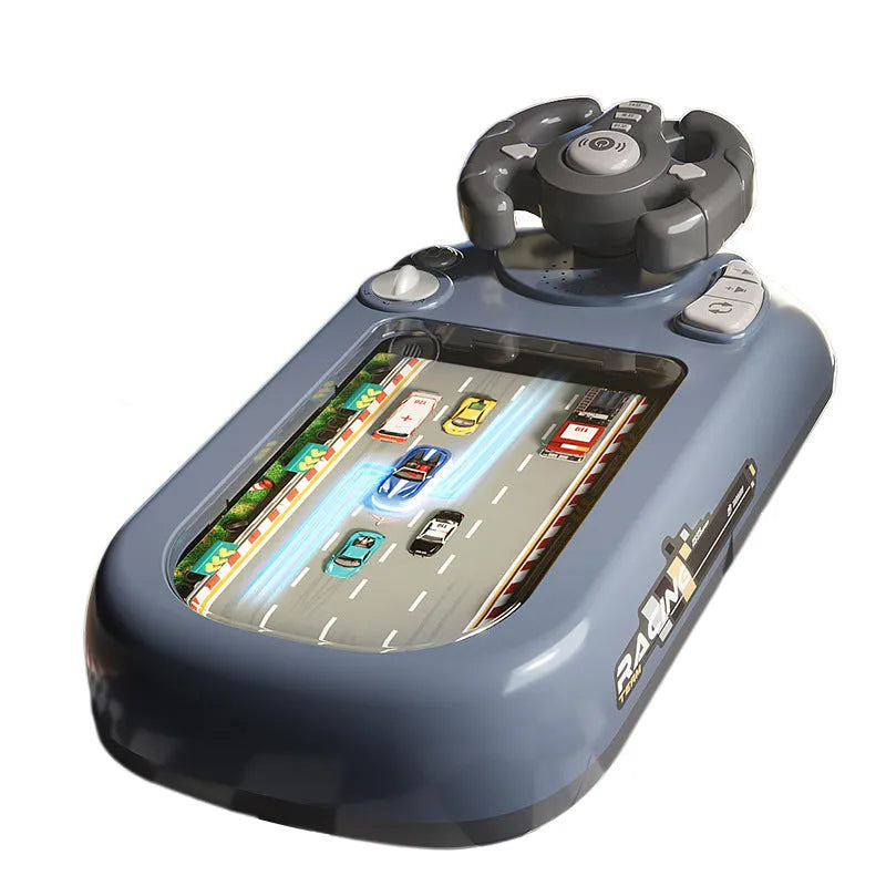 Adventure puzzle steering wheel toy desktop game in blue for children aged 4-6