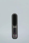 Portable negative ion hair comb in white, dark blue or grey colours with USB charging cable