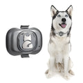 Black pet GPS locator tracking device with hanging rope for attachment to pet collars