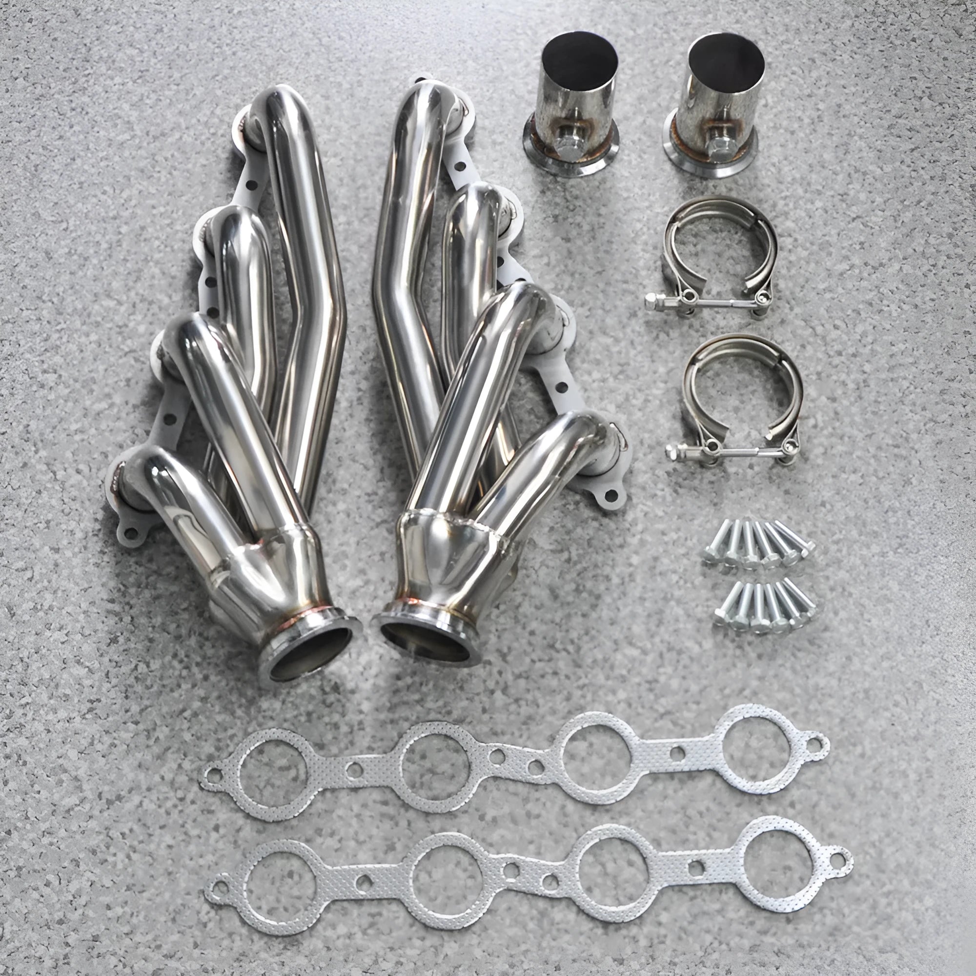 Silver 304 stainless steel performance exhaust manifold for Chevrolet LS1 LS2 LS3 LS6 engines