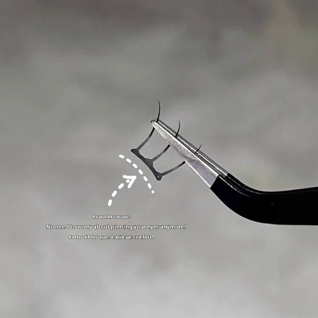 Reusable false eyelash clusters in package with tweezers and glue for application