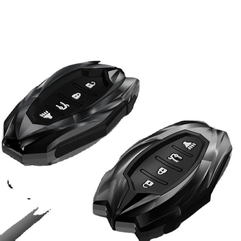 Zinc alloy key cover for Chevrolet Malibu XL 2023 in black, silver or purple with screwdriver and keychain