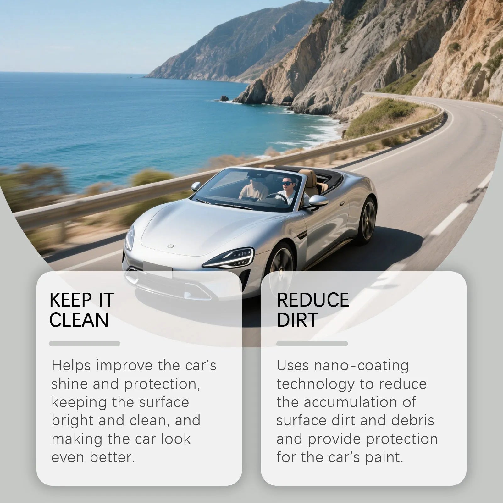 120ml bottle of liquid ceramic coating protective spray for surfaces.