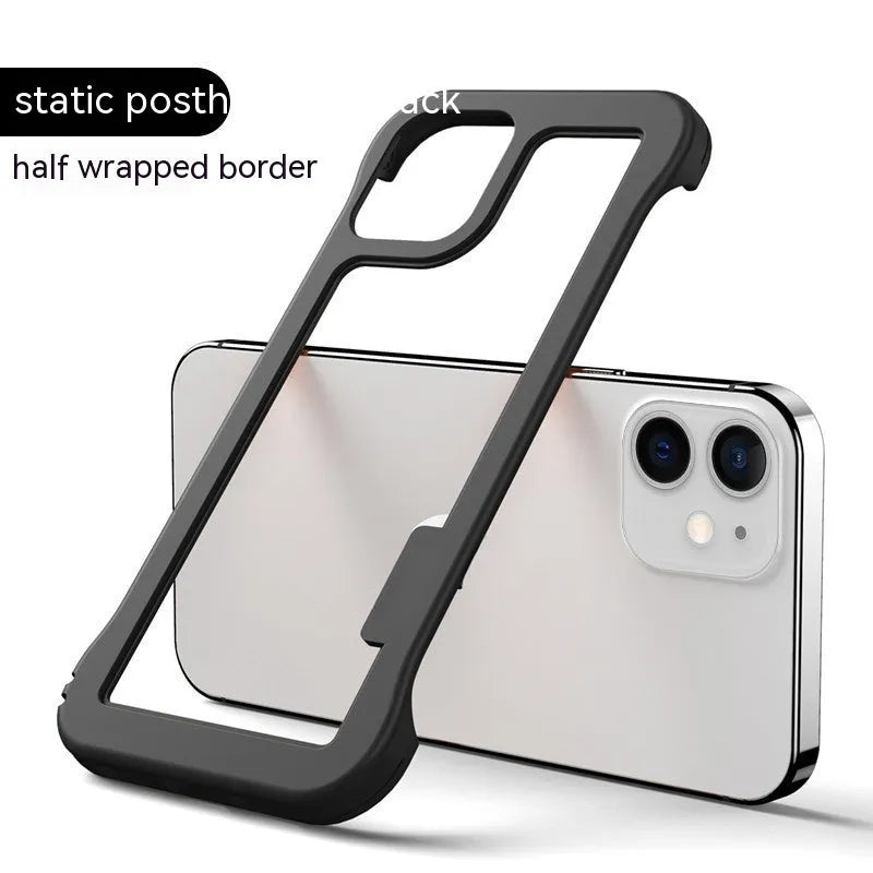 Frameless silicone phone case for Apple iPhone, shockproof and heat dissipation, six colours available