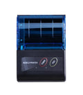 Blue plastic portable Bluetooth thermal printer for convenience store bill printing with UK EU US plug options