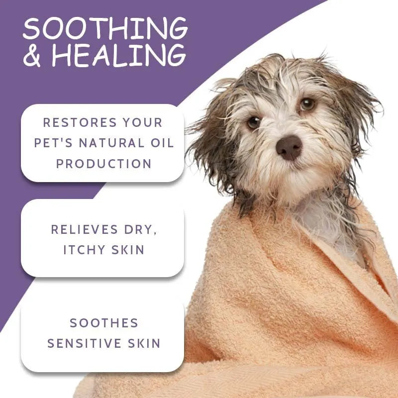 100g plastic bottle of deodorising pet shower gel for dogs and cats, with lasting fragrance.