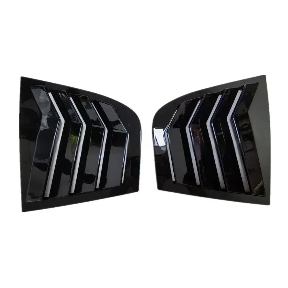 Bright black carbon fibre rear triangle decoration pair for Kia Stinger