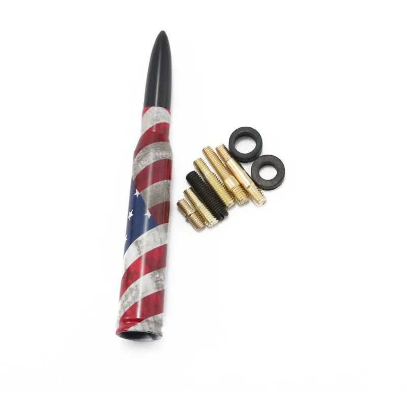 14cm car antenna in camouflage green, American flag or colour black designs for vehicle modification