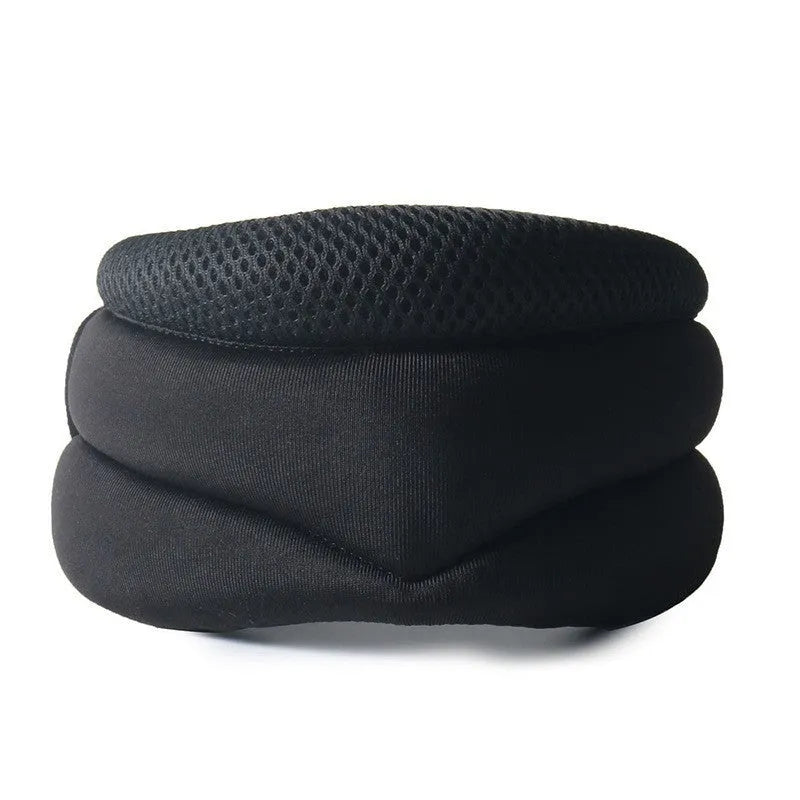 Black upgraded foam cervical collar neck brace, 40cm adjustable free size with lower jaw support