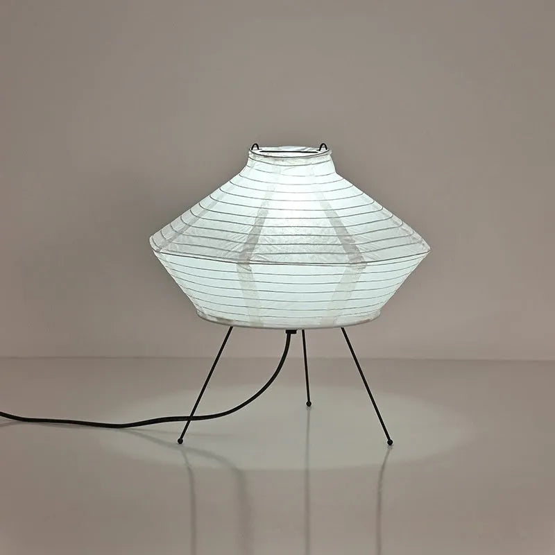 Japanese-style simple rice paper vertical table lamp bedside use 30cm diameter 32cm height