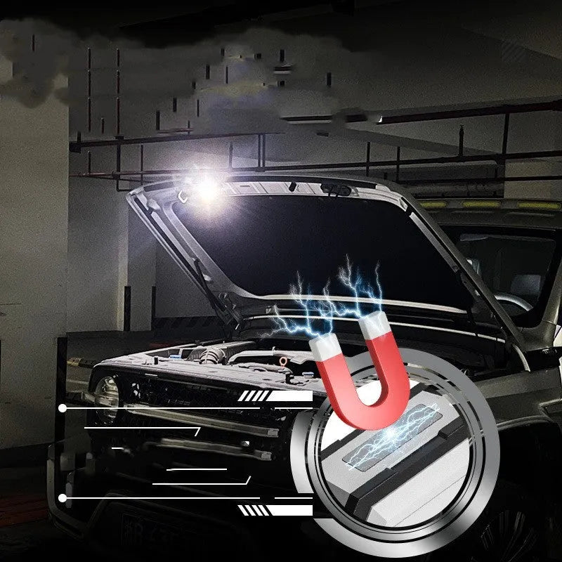 Black aluminium keychain flashlight with Type-C charging port attached to keyring