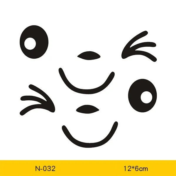 Reflective cartoon car stickers pair with cute eyes design on PET material for vehicle customisation