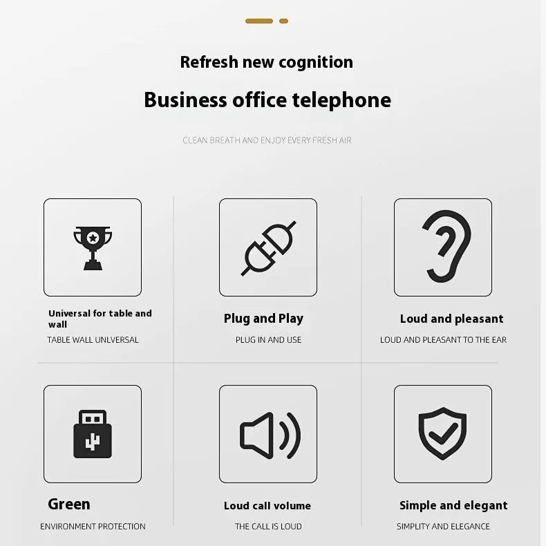 Digital wireless DECT phone for business and home office, table or wall mountable, plug-in handset with loud calls