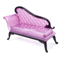 Plastic doll sofa for doll house furniture, lightweight children's toy couch accessory, no dolls included