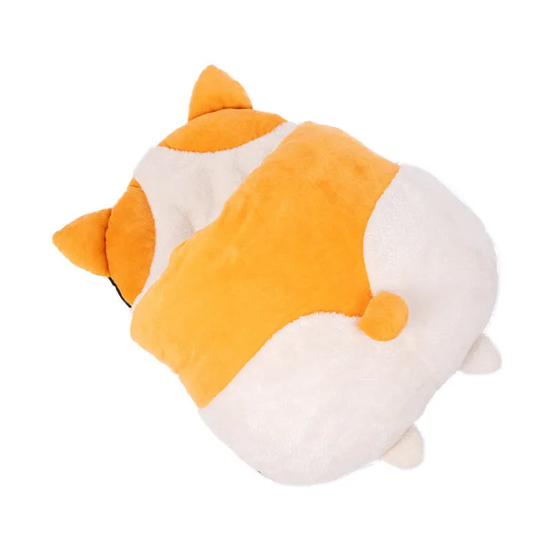 Orange semi-closed cat sleeping bag pet nest bed measuring 65cm by 53cm