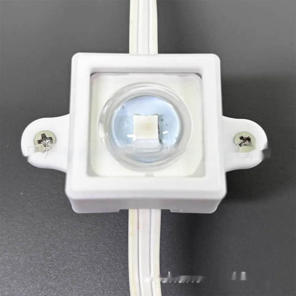 White plastic LED light protective lampshade showing its 1.7cm by 6cm dimensions.