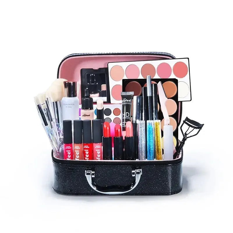 Beginner cosmetics makeup set KIT014 in a gift box with natural nude makeup products